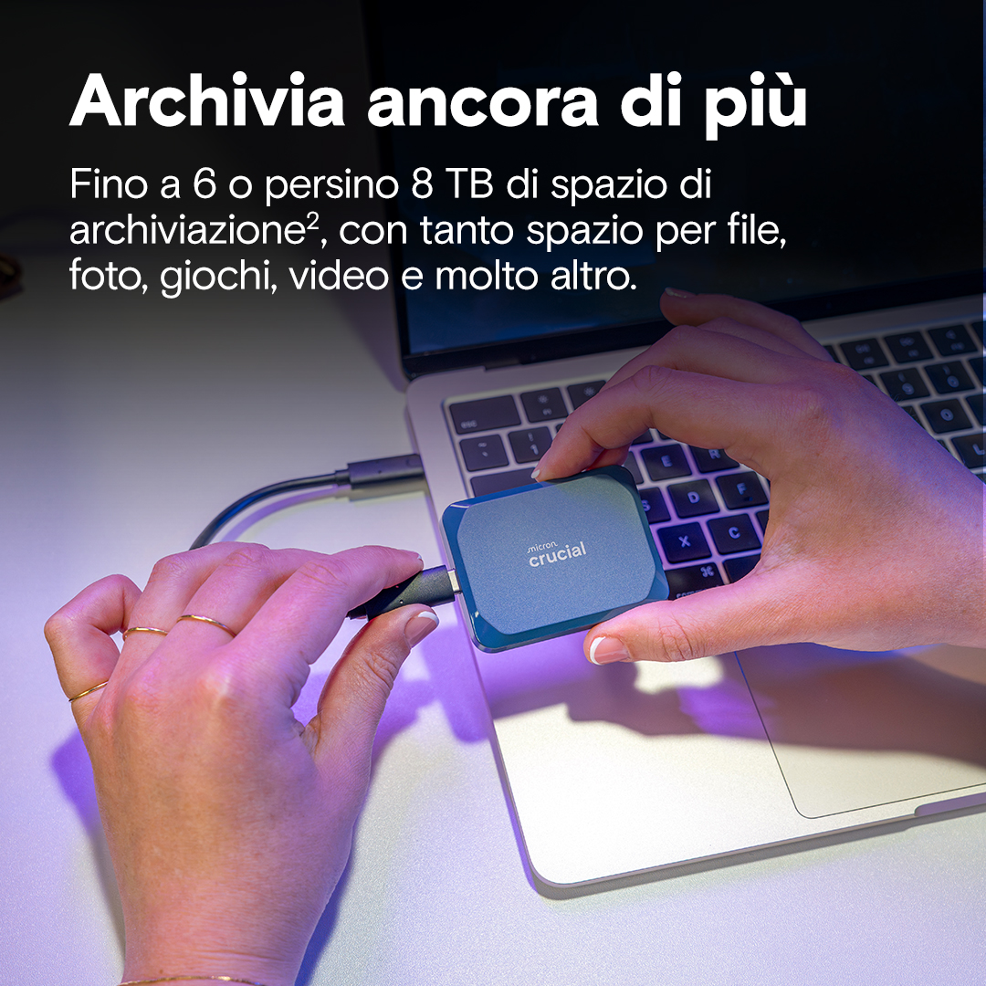 Crucial X10 8TB Portable SSD | CT8000X10SSD9 | Crucial IT