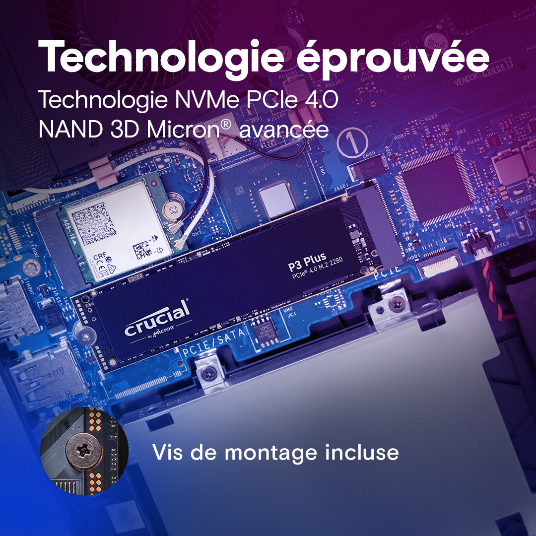 Crucial P3 Plus 2TB PCIe M.2 2280 SSD | CT2000P3PSSD8 | Crucial.com