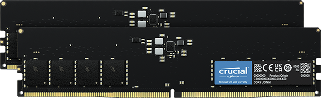 DDR5-4800 32GB(16×2枚) Crucial 32GB Kit (16GBx2) DDR5-4800 UDIMM | CT2K16G48C40U5