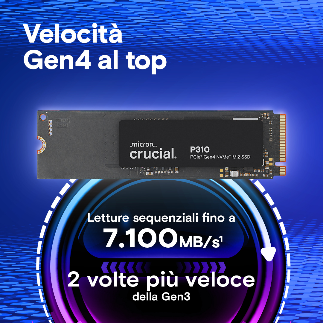 Crucial P310 1TB PCIe Gen4 NVMe 2280 M.2 SSD