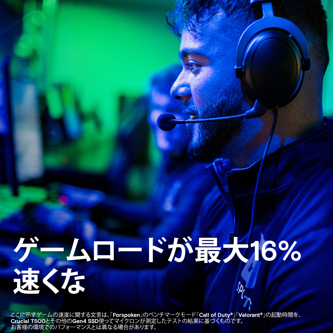 Crucial T500 1TB PCIe Gen4 NVMe M.2 SSD with heatsink Crucial T500 1TB PCIe Gen4 NVMe M.2 SSD with heatsink