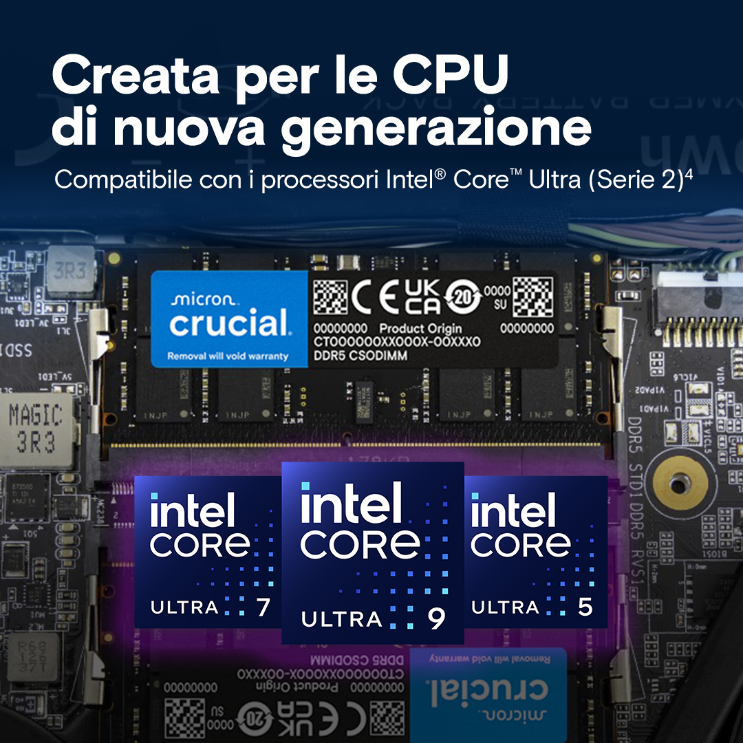 Crucial 32GB Kit (16GBx2) DDR5-6400 CSODIMM