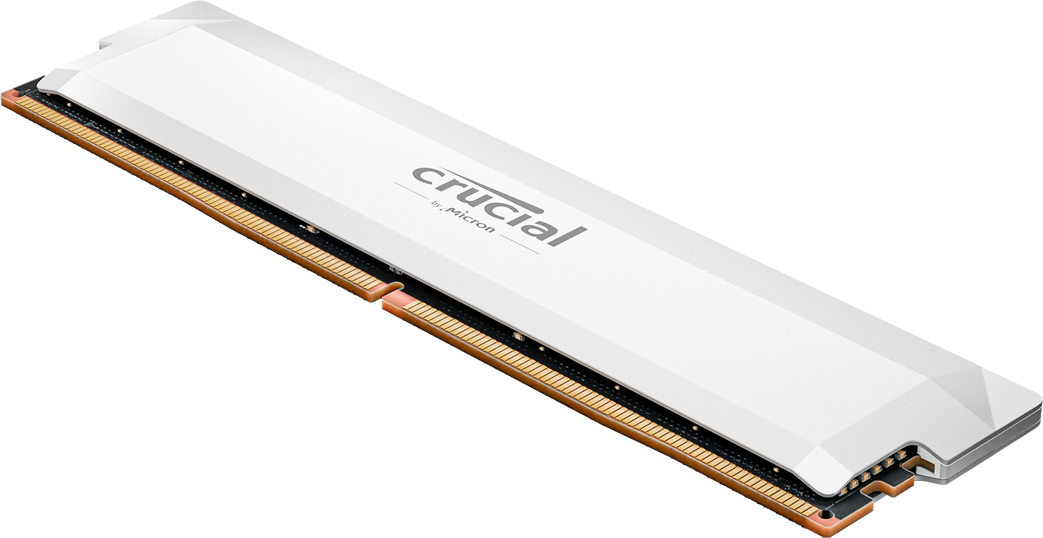 PCメモリ　Crucial Pro DDR5-6000 32GB OC 白 Crucial Pro DDR5-6000 32GB Kit (16GBx2) UDIMM: OC Gaming
