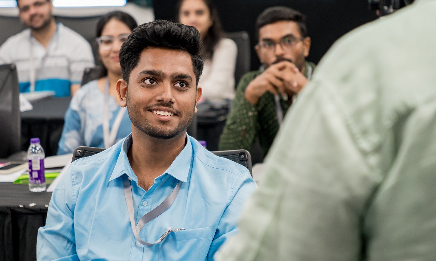 student and mentor in a lab