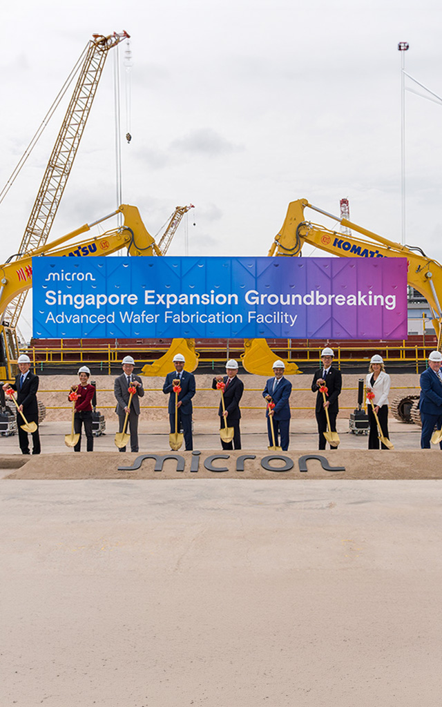 Micron Breaks Ground on Advanced Wafer Fabrication Facility in Singapore