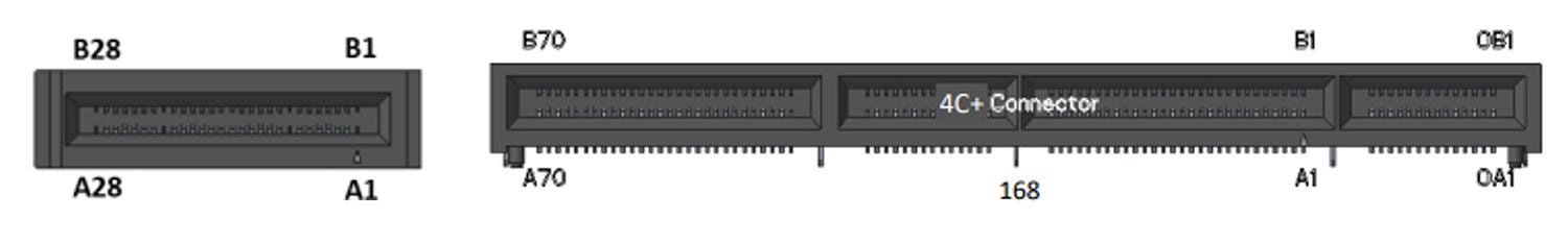 SFF-TA-1002 1C and 4C+ connectors