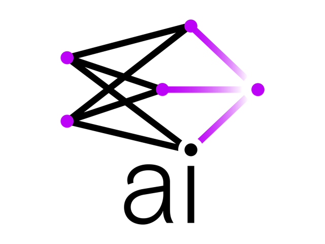 Black and purple icon of connecting lines