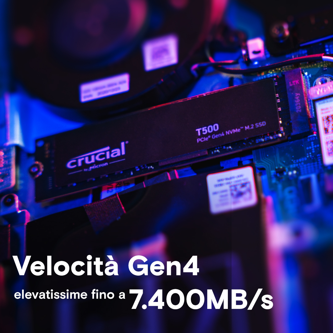 Crucial T500 1TB PCIe Gen4 NVMe M.2 SSD | CT1000T500SSD8 | Crucial IT