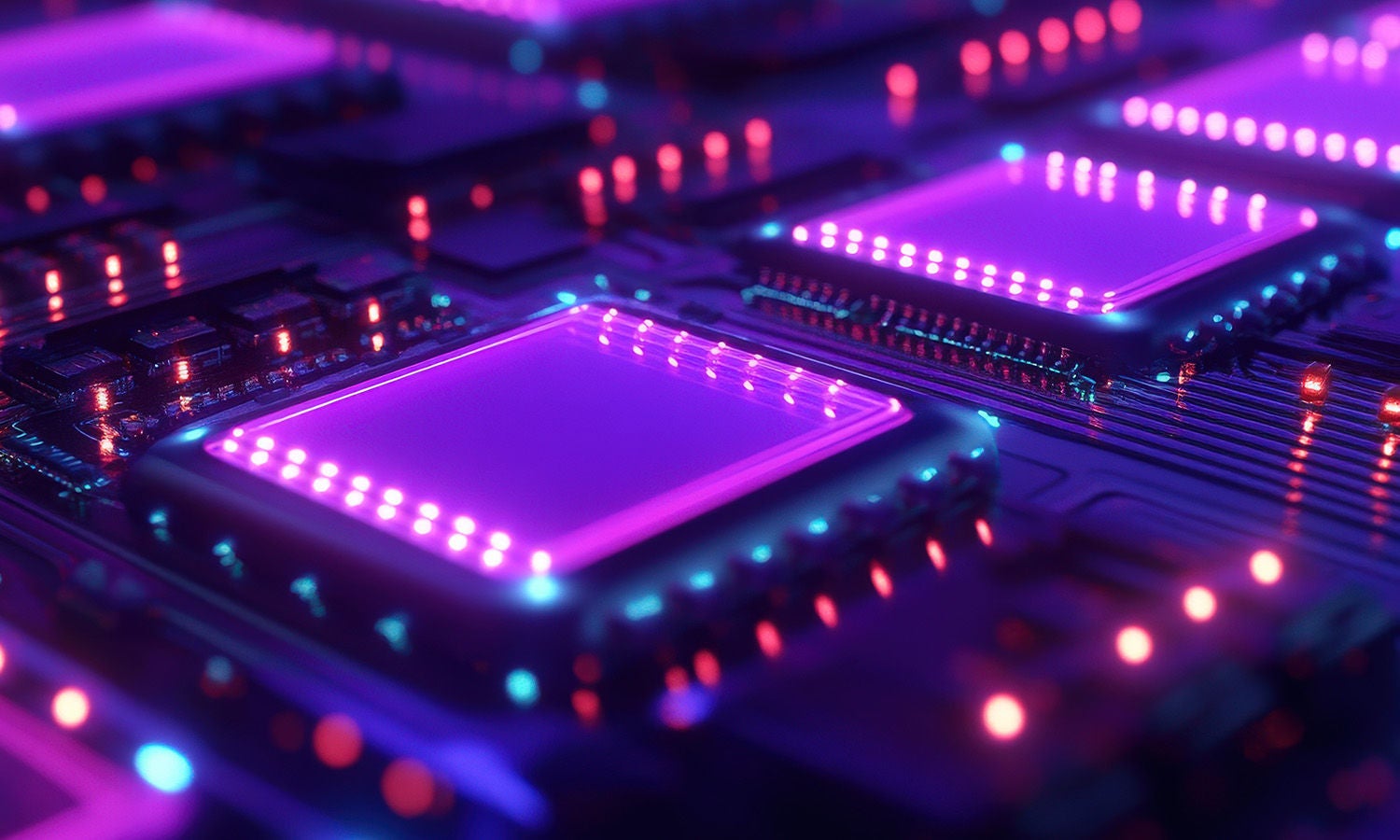 Abstract AI visualization representing data center compute and memory infrastructure