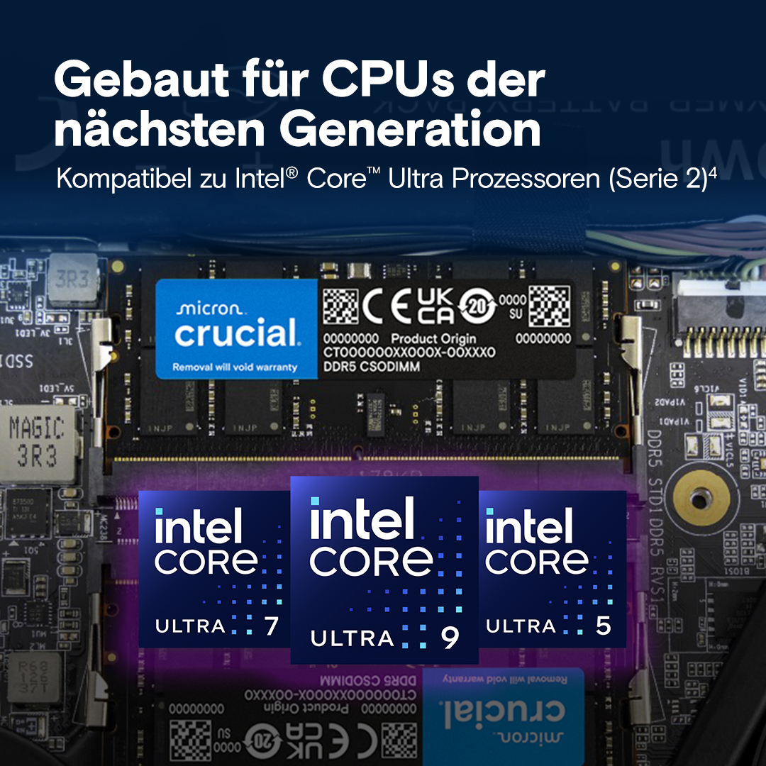 Crucial 16GB DDR5-6400 CSODIMM | CT16G64C52CS5 | Crucial DE