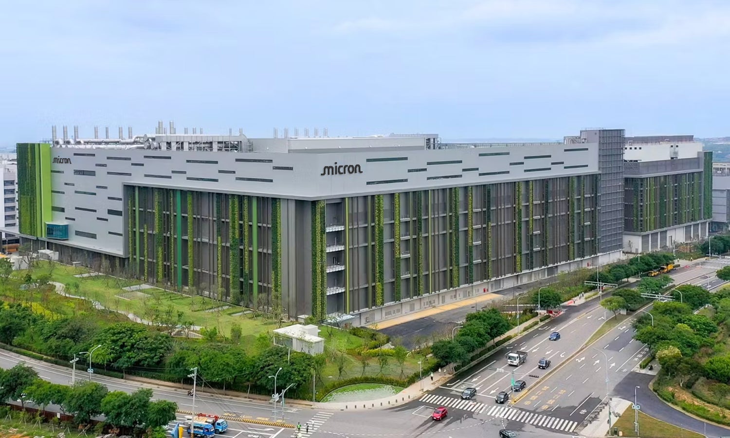 Micron building in Taichung, Taiwan