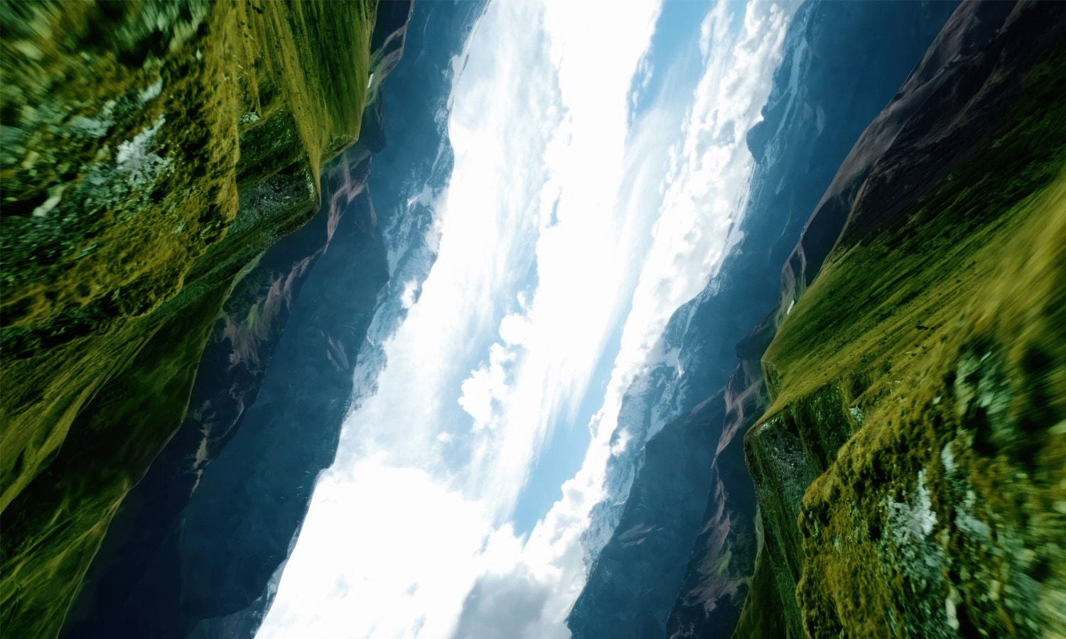 Mountain waterfall