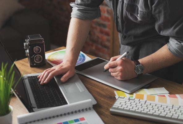 Image of components inside a computer case.