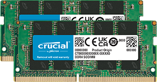 Crucial 32GB Kit (16GBx2) DDR4-3200 SODIMM