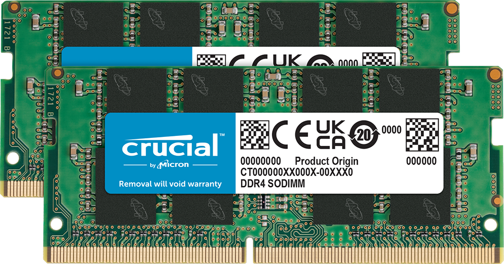 メモリー Crucial 32GB DDR4 SODIMM 3200Hz (2x16GB) crucial-ddr4-sodimm-kit-2.png