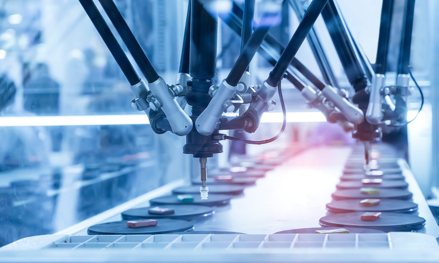 Robot arms in a manufacturing environment