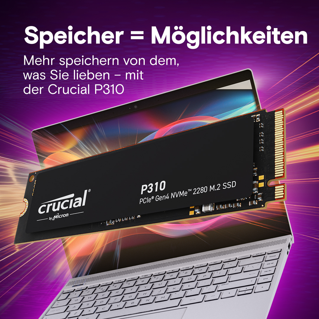 Crucial P310 500GB PCIe Gen4 NVMe 2280 M.2 SSD | CT500P310SSD8