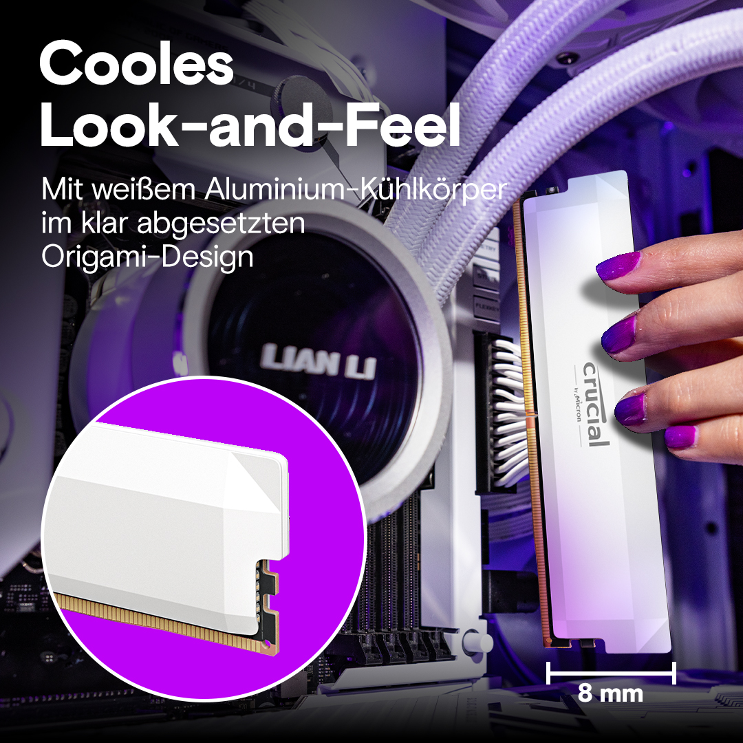 Crucial Pro DDR5-6000 32GB Kit (16GBx2) UDIMM: OC Gaming Memory