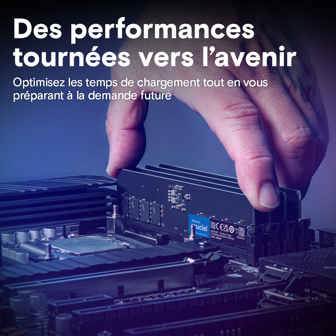 Crucial 16GB Kit (8GBx2) DDR5-5600 UDIMM | CT2K8G56C46U5 | Crucial FR