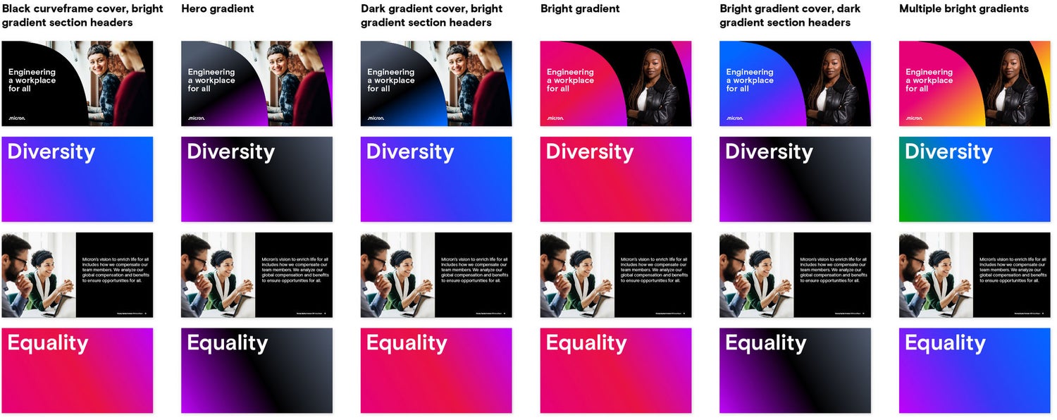 Gradient background and copy