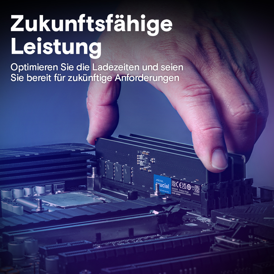 Crucial 64GB Kit (32GBx2) DDR5-4800 UDIMM | CT2K32G48C40U5