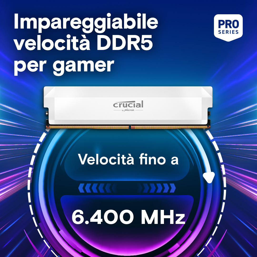 Crucial Pro DDR5-6400 64GB Kit (32GBx2) UDIMM: OC Gaming Memory White