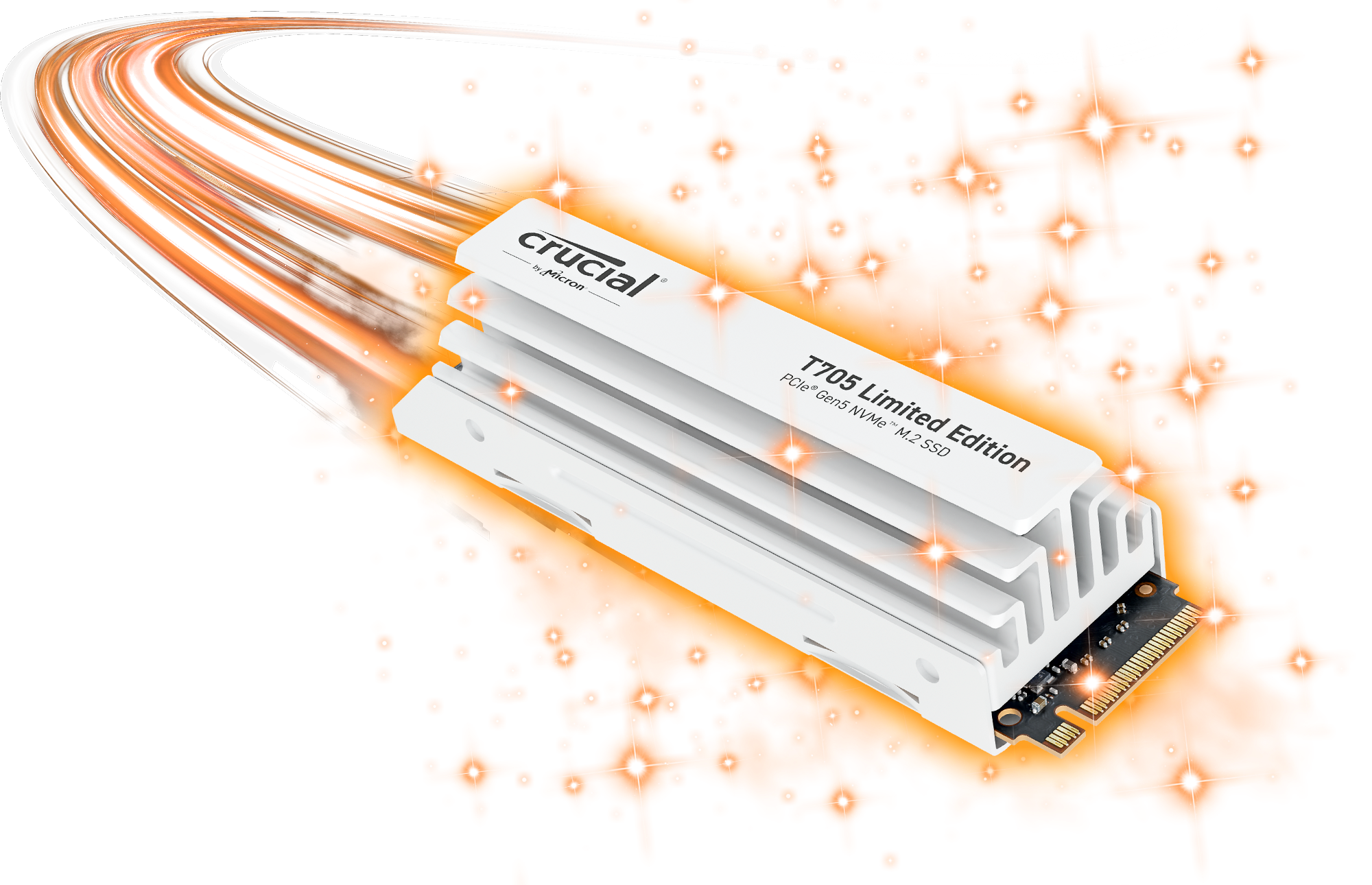 Crucial t705 ssd blanco hs brillante