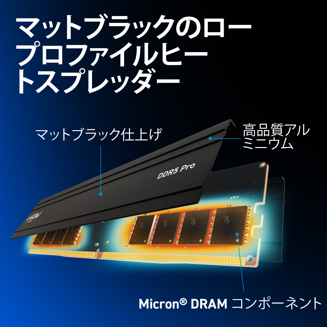 Crucial DDR5 PRO 16GBx2 メモリ　5600 Crucial Pro 32GB Kit (16GBx2) DDR5-5600 UDIMM