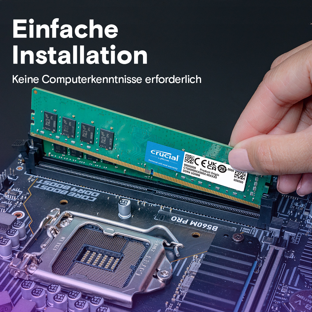 Crucial 64GB Kit (2 x 32GB) DDR4-3200 UDIMM