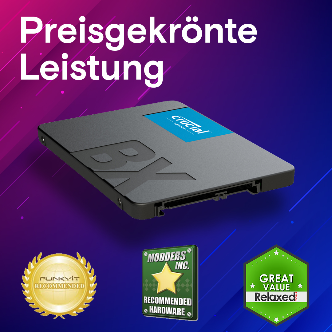 Crucial BX500 2 TB 3D NAND SATA 2,5-Zoll SSD | CT2000BX500SSD1