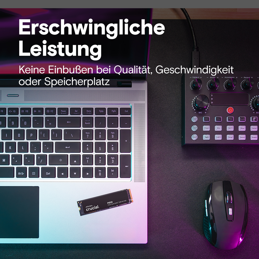 Crucial P510 2TB PCIe Gen5 NVMe M.2 SSD | CT2000P510SSD8 | Crucial DE