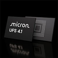 Left-facing Micron UFS 4.1 module front and back