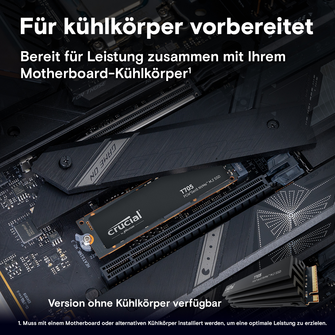 内蔵型SSD Crucial T705 4TB M.2 SSD Crucial T705 4TB ab 319,00 € | Preisvergleich bei idealo.de