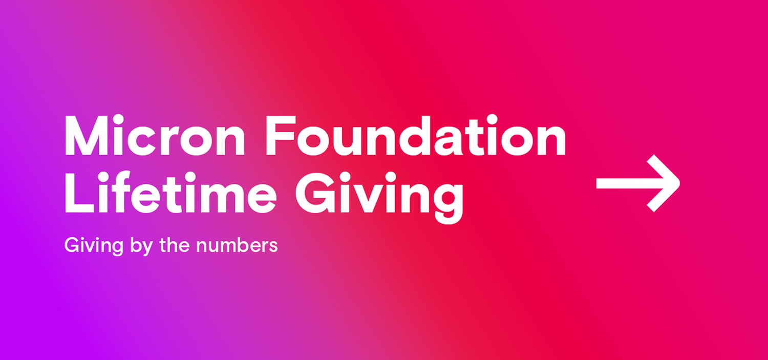 Micron Foundation Lifetime Giving banner