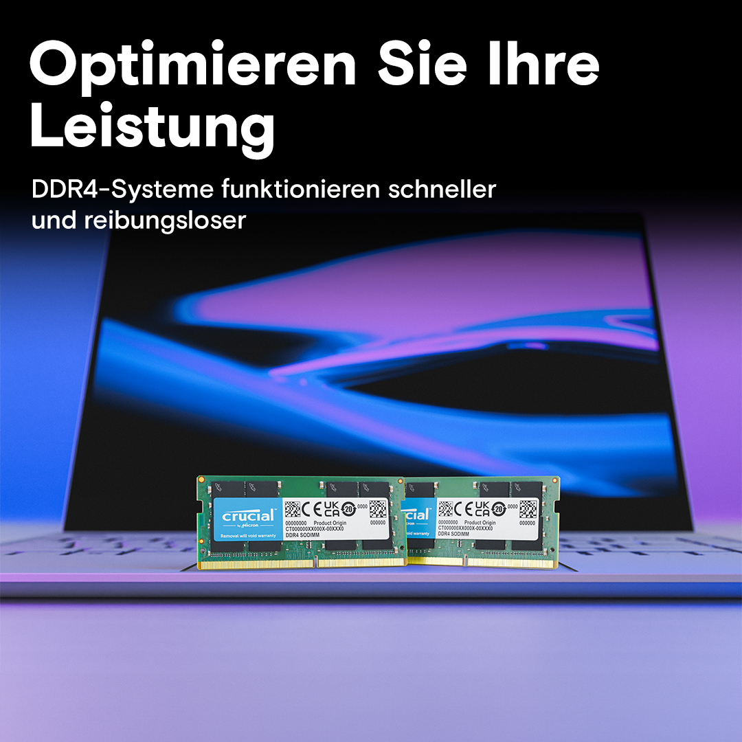 Crucial 64GB（32GB x2） DDR4-3200 SODIMM Crucial 64GB Kit (32GBx2) DDR4 3200 MT/s CL22 SODIMM