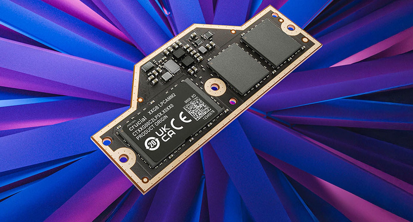 Crucial 64GB LPCAMM2 LPDDR5X- 7500 memory | CT64G75C2LP5X