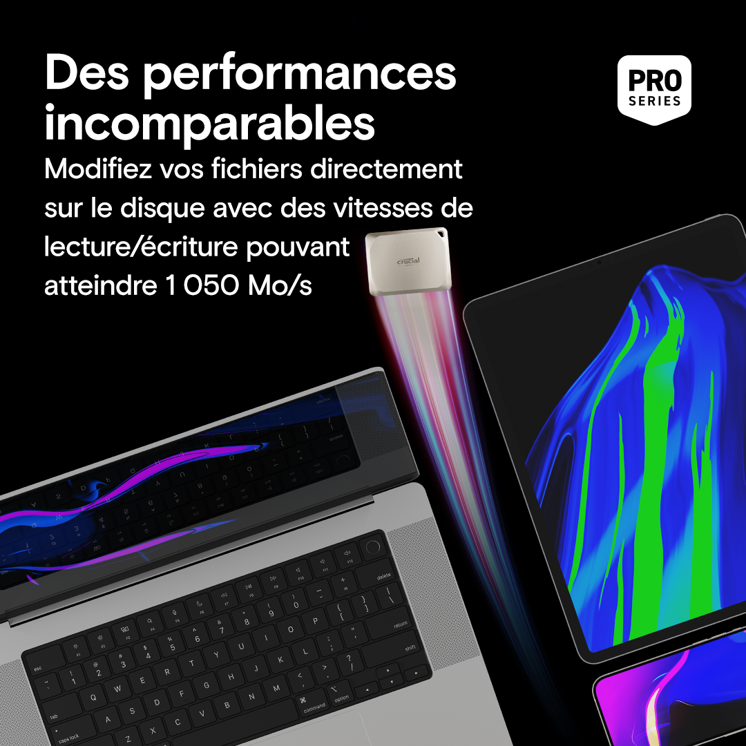 Crucial X9 Pro for Mac 4TB Portable SSD | CT4000X9PROMACSSD9B