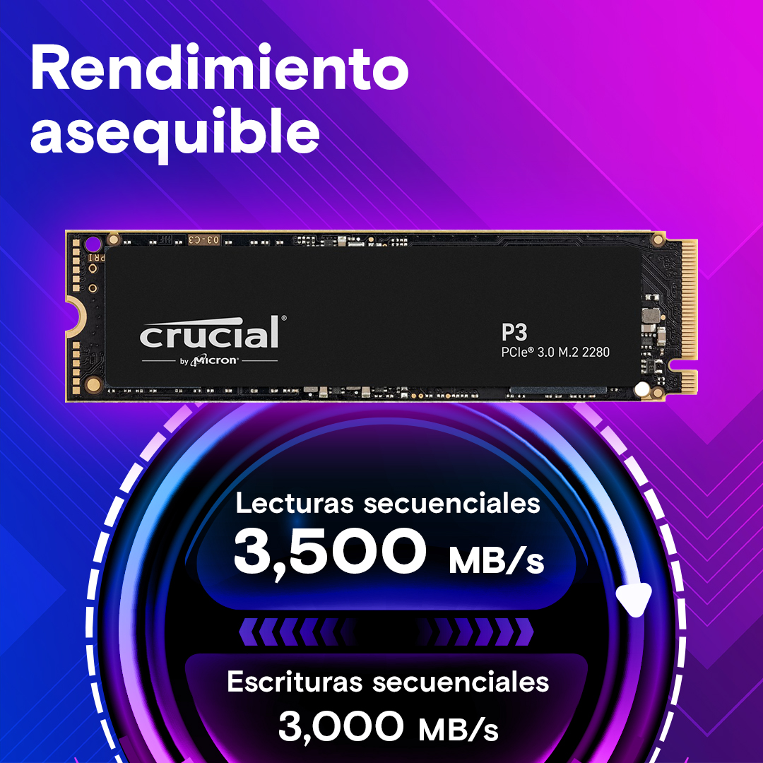 Crucial P3 M.2 SSD 2TB（CT2000P3SSD8JP） Crucial P3 2TB 3D NAND NVMe PCIe3.0 M.2 SSD up to 3500MB/s