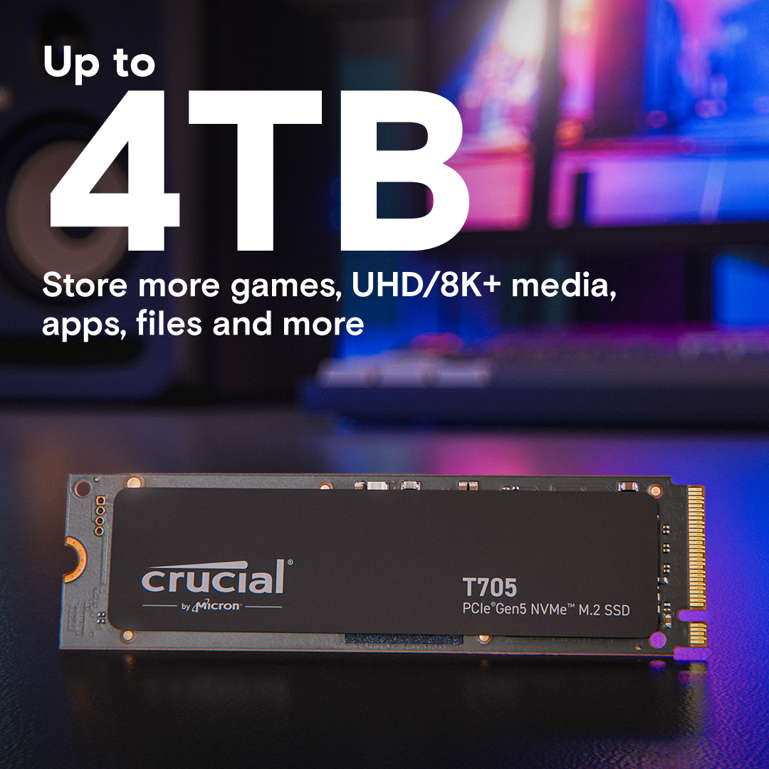 内蔵型SSD Crucial T705 2TB PCIe Gen5 NVMe M.2 SSD Amazon.com: Crucial T705 2TB PCIe Gen5 NVMe M.2 SSD with