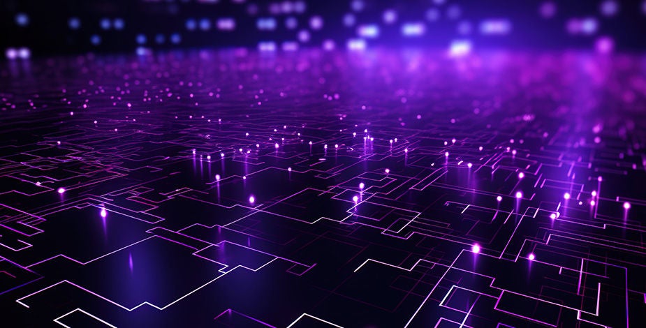 Colorful 3D tech lines in different shapes