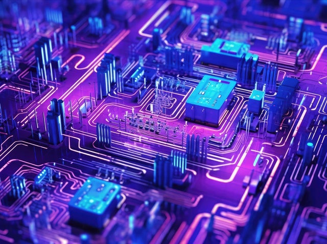 Autobahnbeleuchtung bei Nacht 