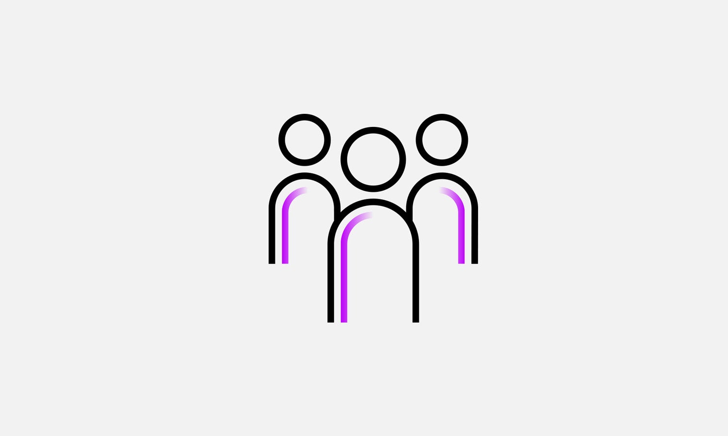 Icon representing a group of people or community members.