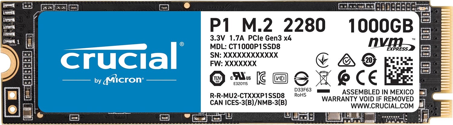 Crucial p1 flat front 1000gb image