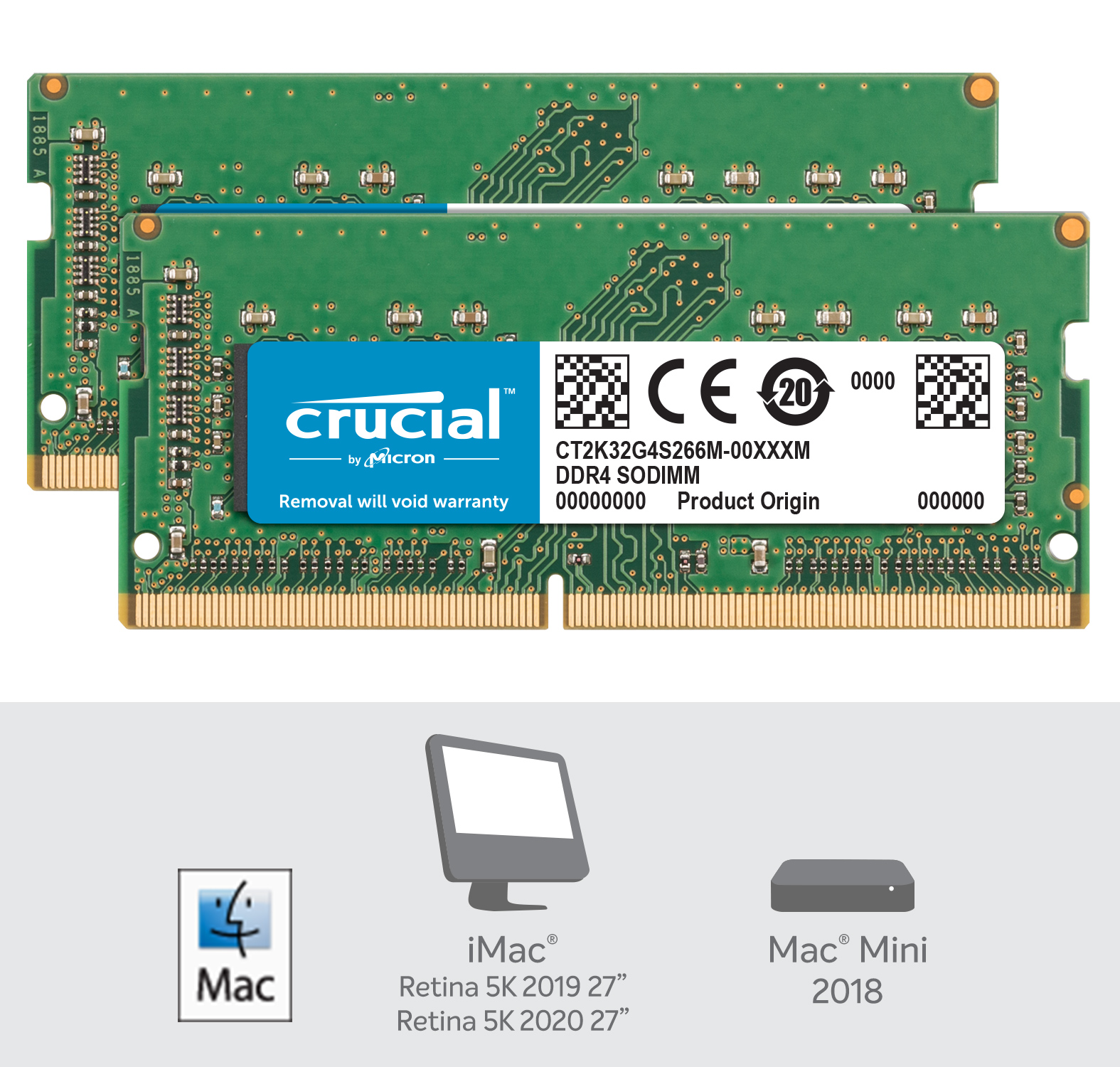 Crucial 64GB DDR4 SO-DIMM メモリ Crucial RAM 64GB Kit (2x32GB) DDR4 2666 MHz CL19 Laptop