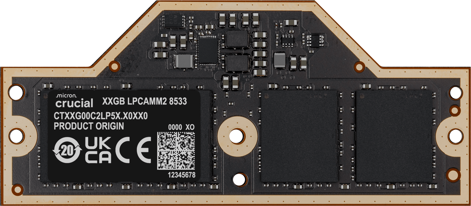 Crucial LPCAMM2 8533MT/s 64GB LPDDR5 DRAM- view 1