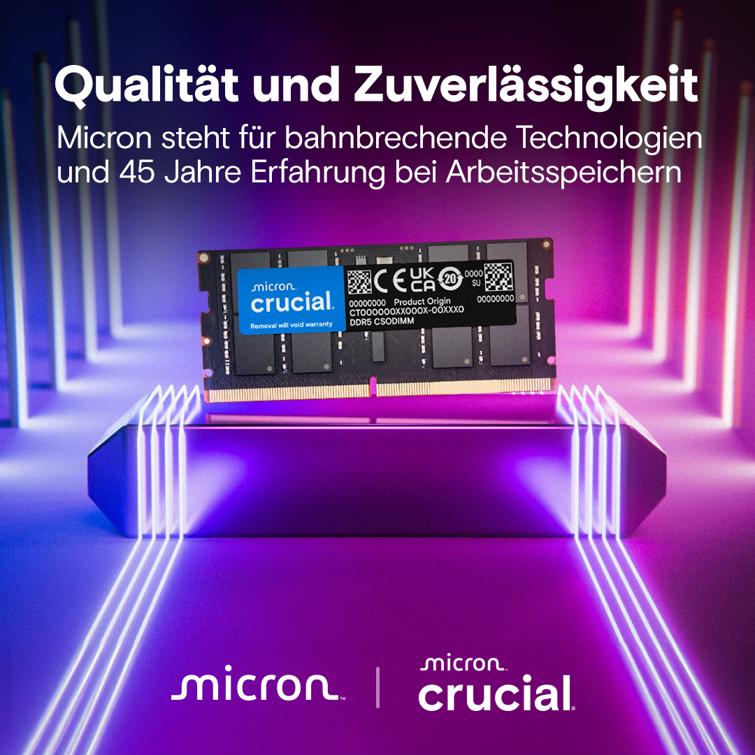 Crucial 16GB DDR5-6400 CSODIMM | CT16G64C52CS5 | Crucial DE