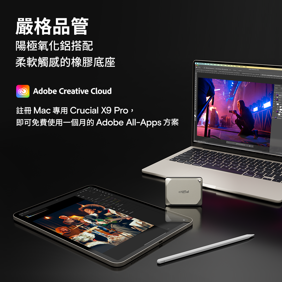 Crucial X9 Pro for Mac 2TB Portable SSD | CT2000X9PROMACSSD9B