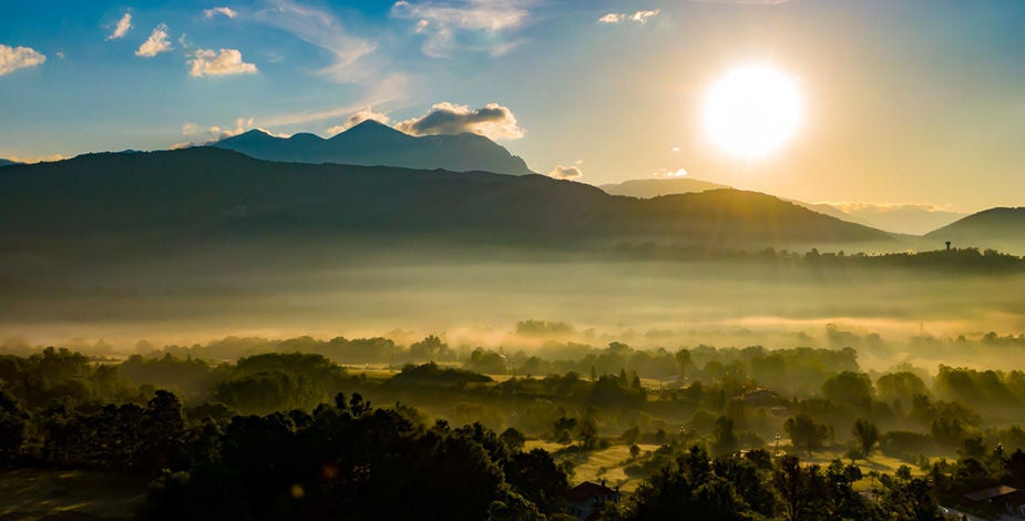 Sunset over the mountains