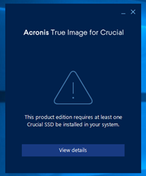 Acronis error