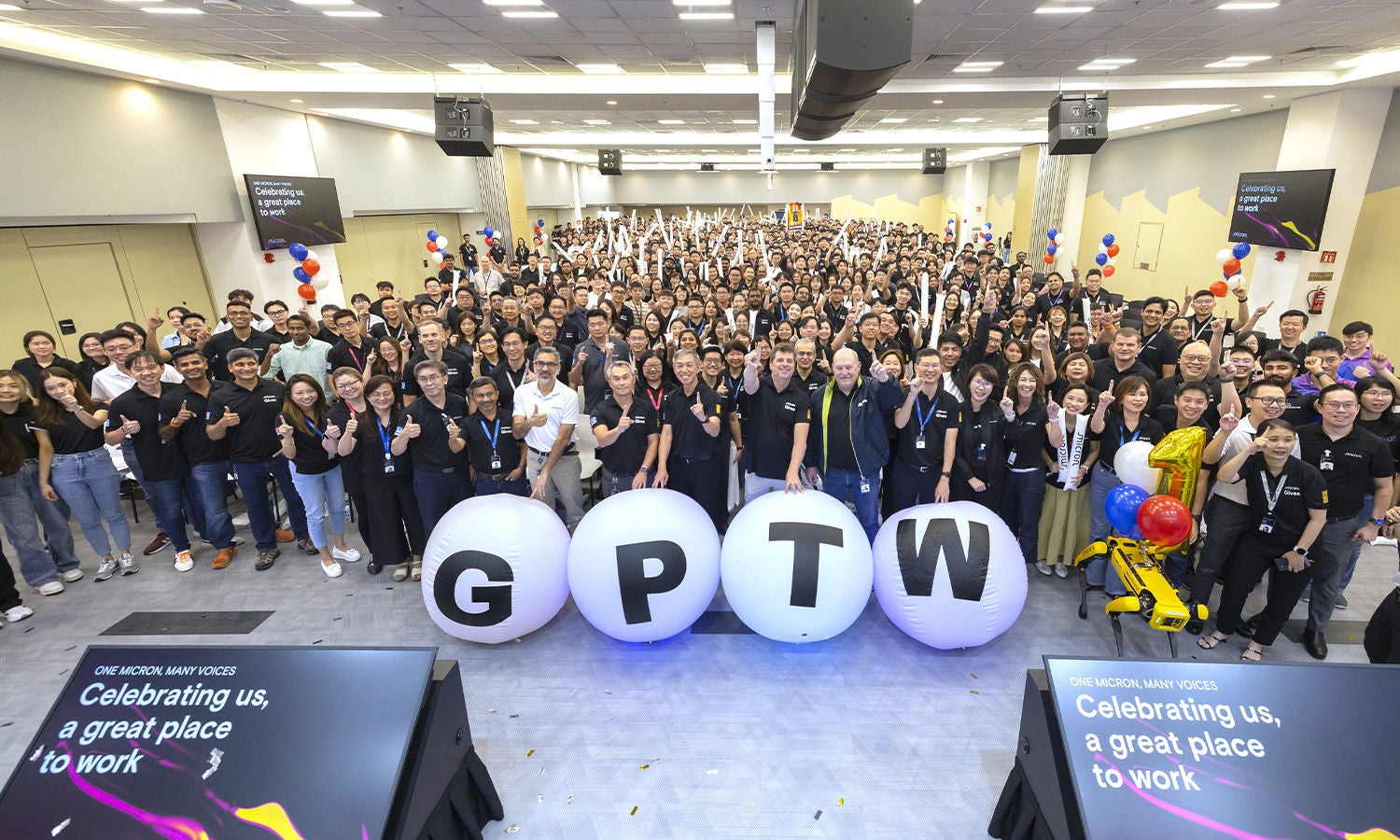 Great place to work gathering at Micron Singapore